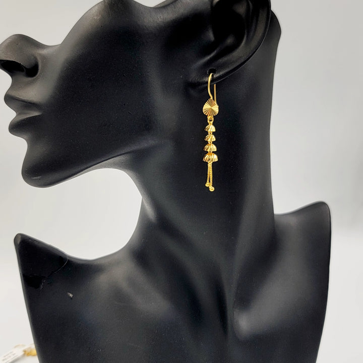 21K حلق جرس-مجوهرات الشيخ سعيد-Saeed Jewelry 