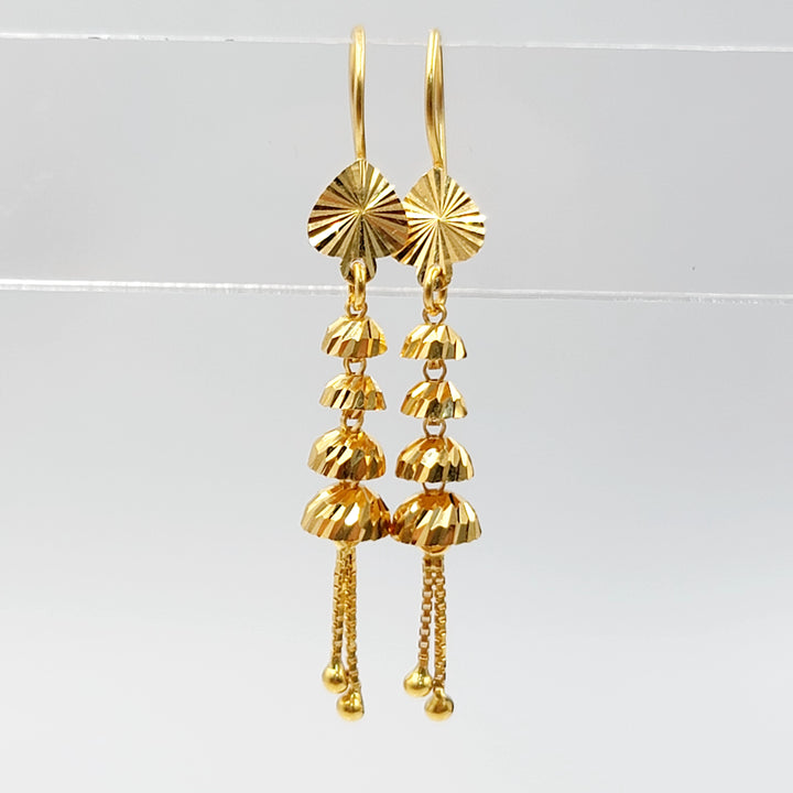 21K حلق جرس-مجوهرات الشيخ سعيد-Saeed Jewelry 