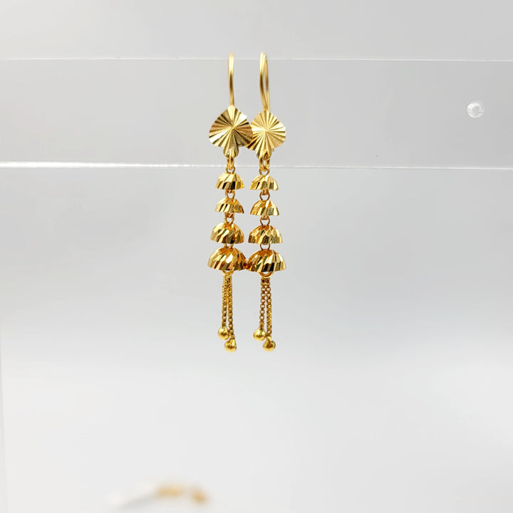 21K حلق جرس-مجوهرات الشيخ سعيد-Saeed Jewelry 