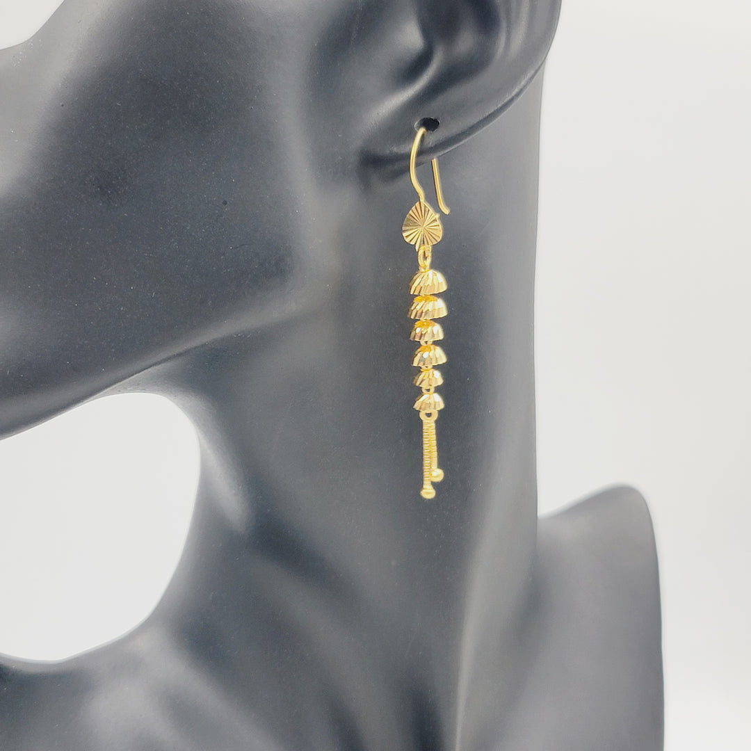 21K حلق جرس-مجوهرات الشيخ سعيد-Saeed Jewelry 