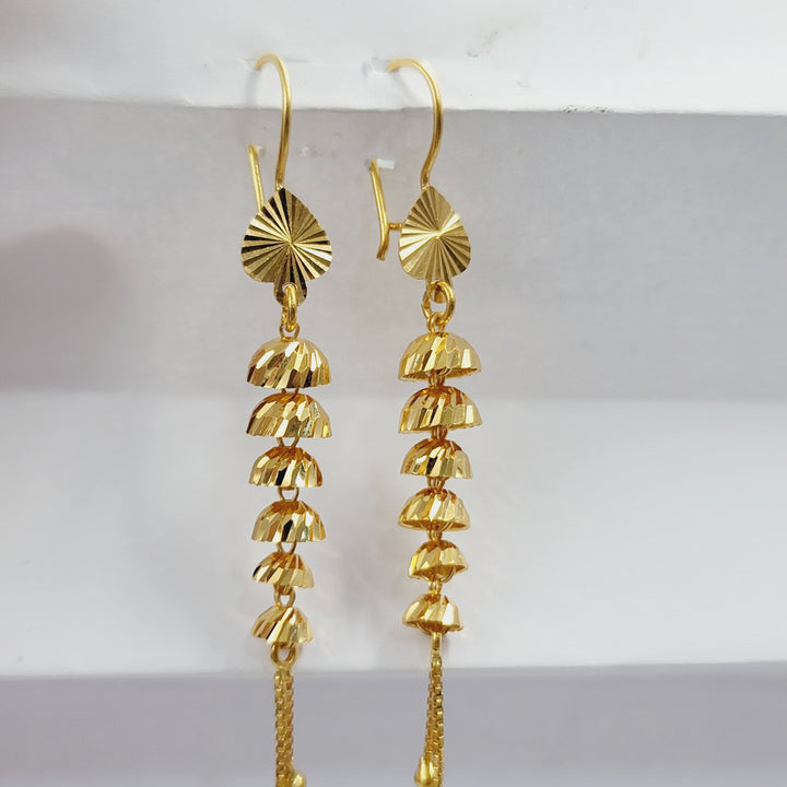 21K حلق جرس-مجوهرات الشيخ سعيد-Saeed Jewelry 