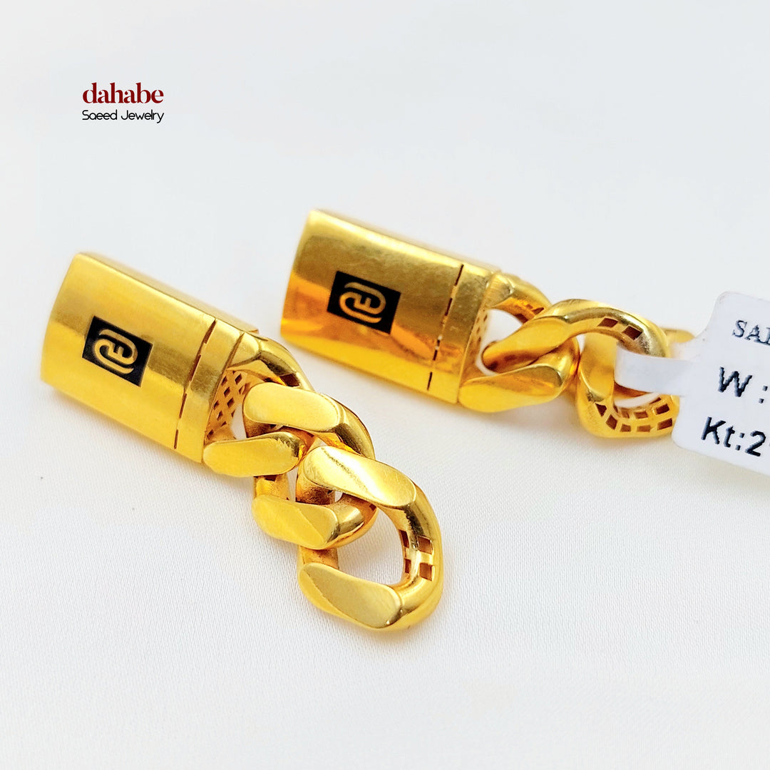 21K حلق جنزير-مجوهرات الشيخ سعيد-Saeed Jewelry 