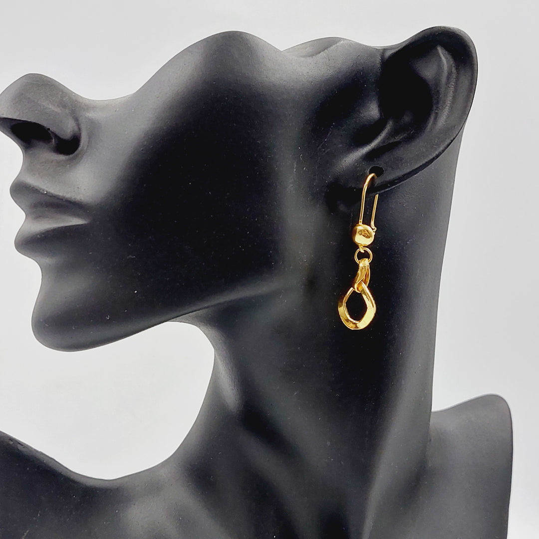 21K حلق جنزير-مجوهرات الشيخ سعيد-Saeed Jewelry 