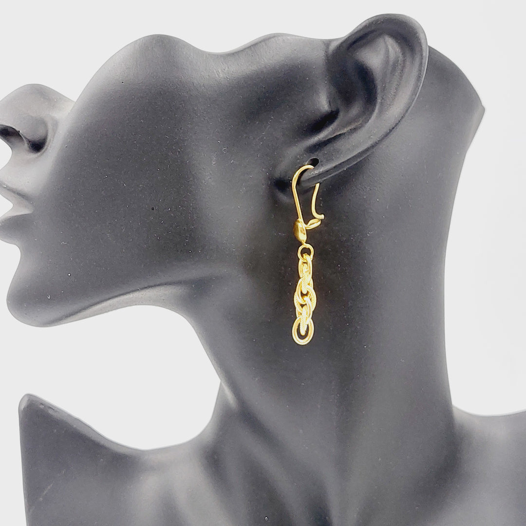 21K حلق جنزير-مجوهرات الشيخ سعيد-Saeed Jewelry 