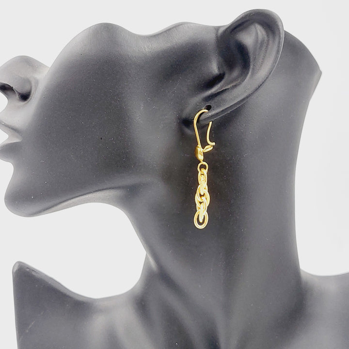 21K حلق جنزير-مجوهرات الشيخ سعيد-Saeed Jewelry 