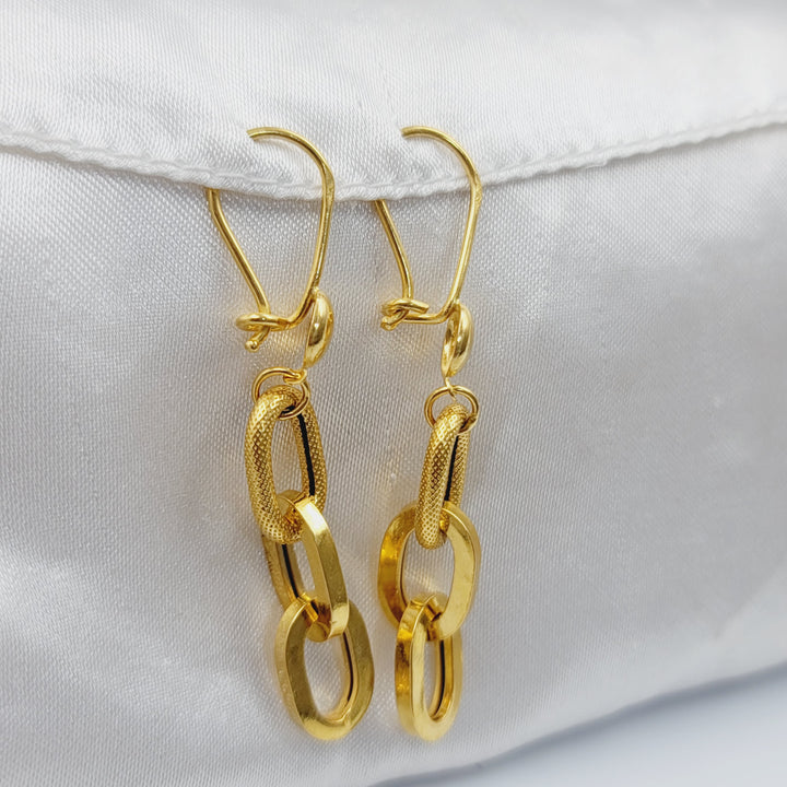 21K حلق جنزير-مجوهرات الشيخ سعيد-Saeed Jewelry 