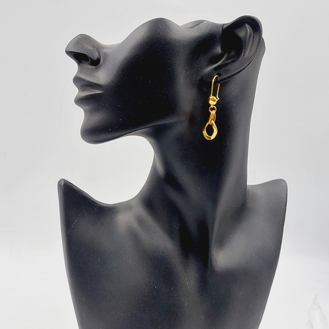 21K حلق جنزير-مجوهرات الشيخ سعيد-Saeed Jewelry 