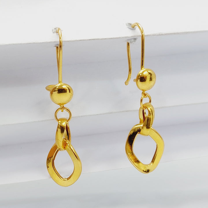 21K حلق جنزير-مجوهرات الشيخ سعيد-Saeed Jewelry 