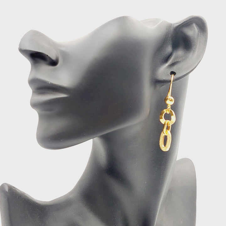 21K حلق جنزير-مجوهرات الشيخ سعيد-Saeed Jewelry 