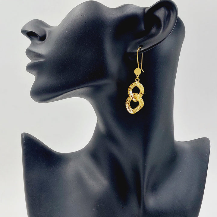 21K حلق جنزير-مجوهرات الشيخ سعيد-Saeed Jewelry 
