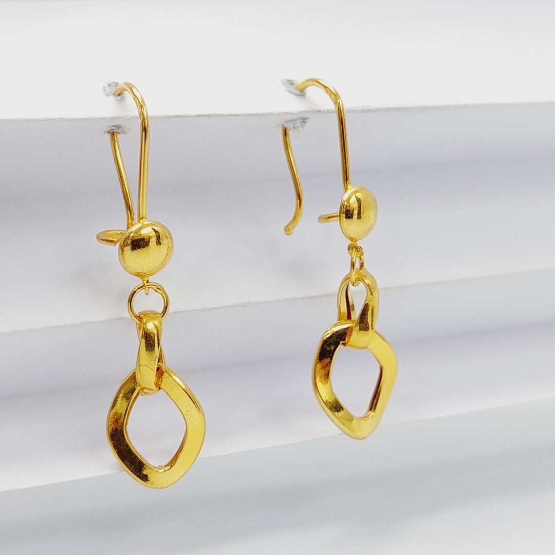 21K حلق جنزير-مجوهرات الشيخ سعيد-Saeed Jewelry 