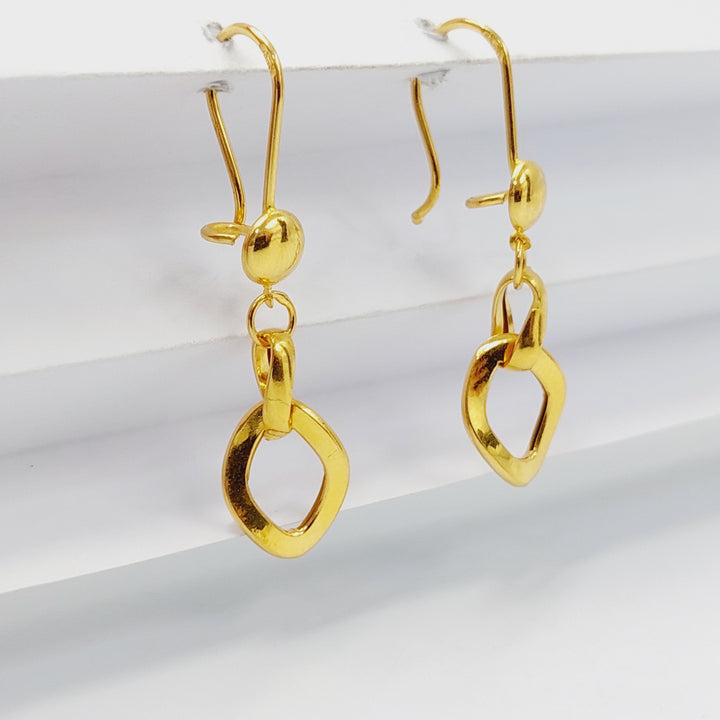 21K حلق جنزير-مجوهرات الشيخ سعيد-Saeed Jewelry 