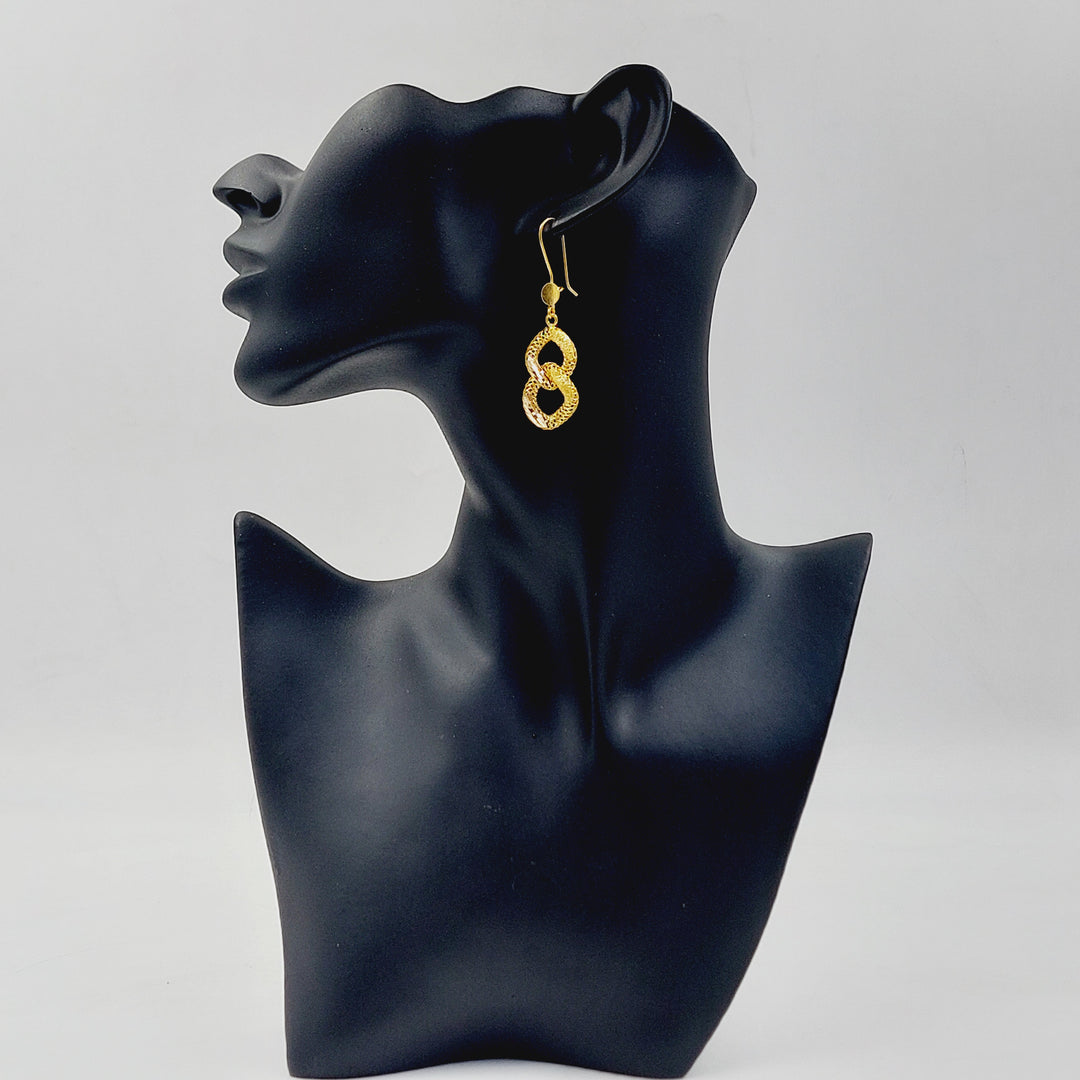 21K حلق جنزير-مجوهرات الشيخ سعيد-Saeed Jewelry 