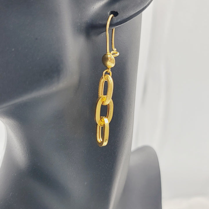 21K حلق جنزير-مجوهرات الشيخ سعيد-Saeed Jewelry 