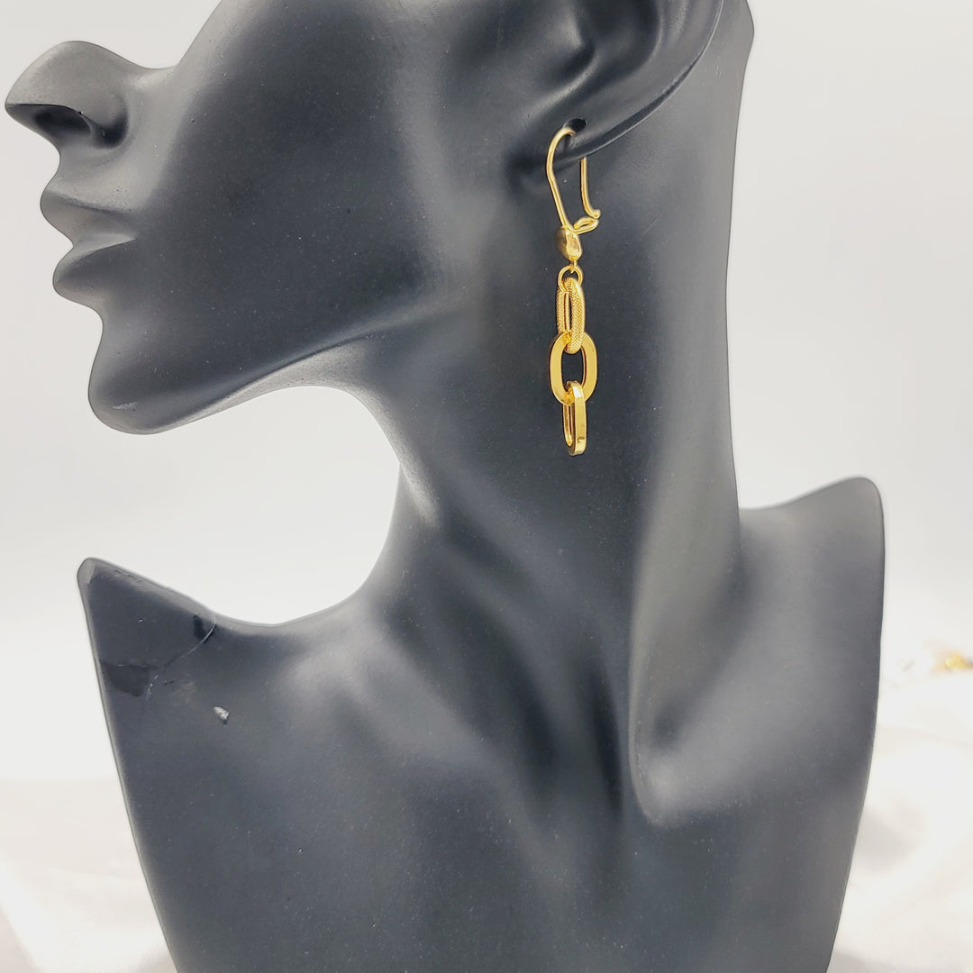 21K حلق جنزير-مجوهرات الشيخ سعيد-Saeed Jewelry 