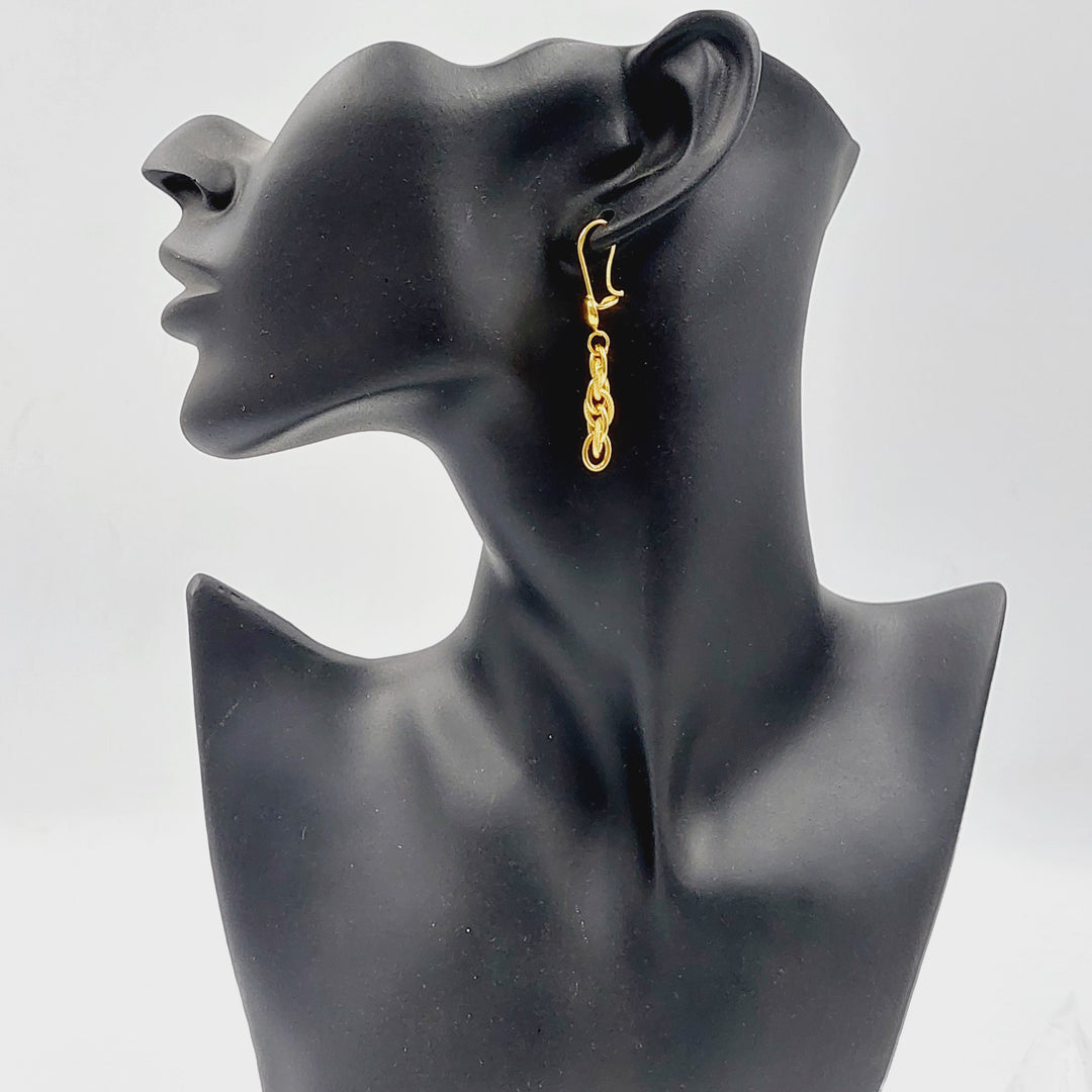 21K حلق جنزير-مجوهرات الشيخ سعيد-Saeed Jewelry 