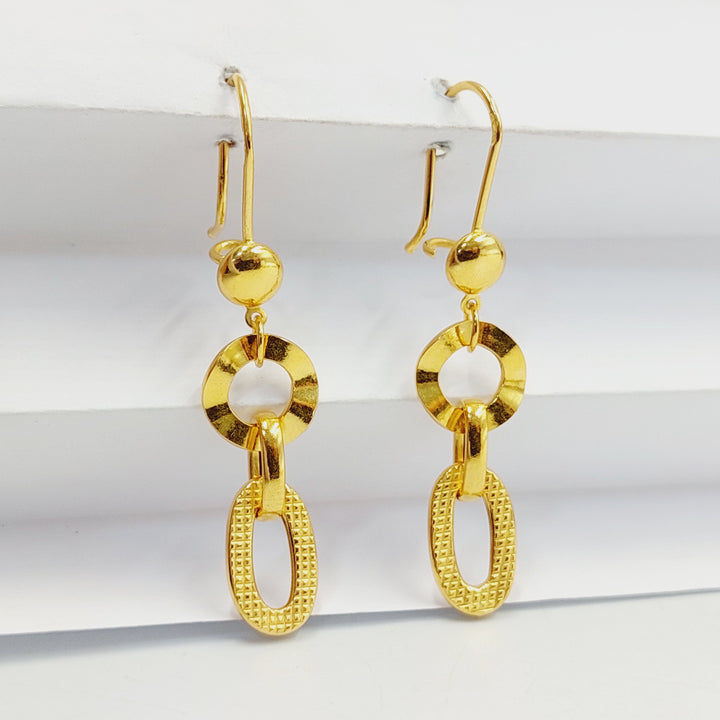 21K حلق جنزير-مجوهرات الشيخ سعيد-Saeed Jewelry 