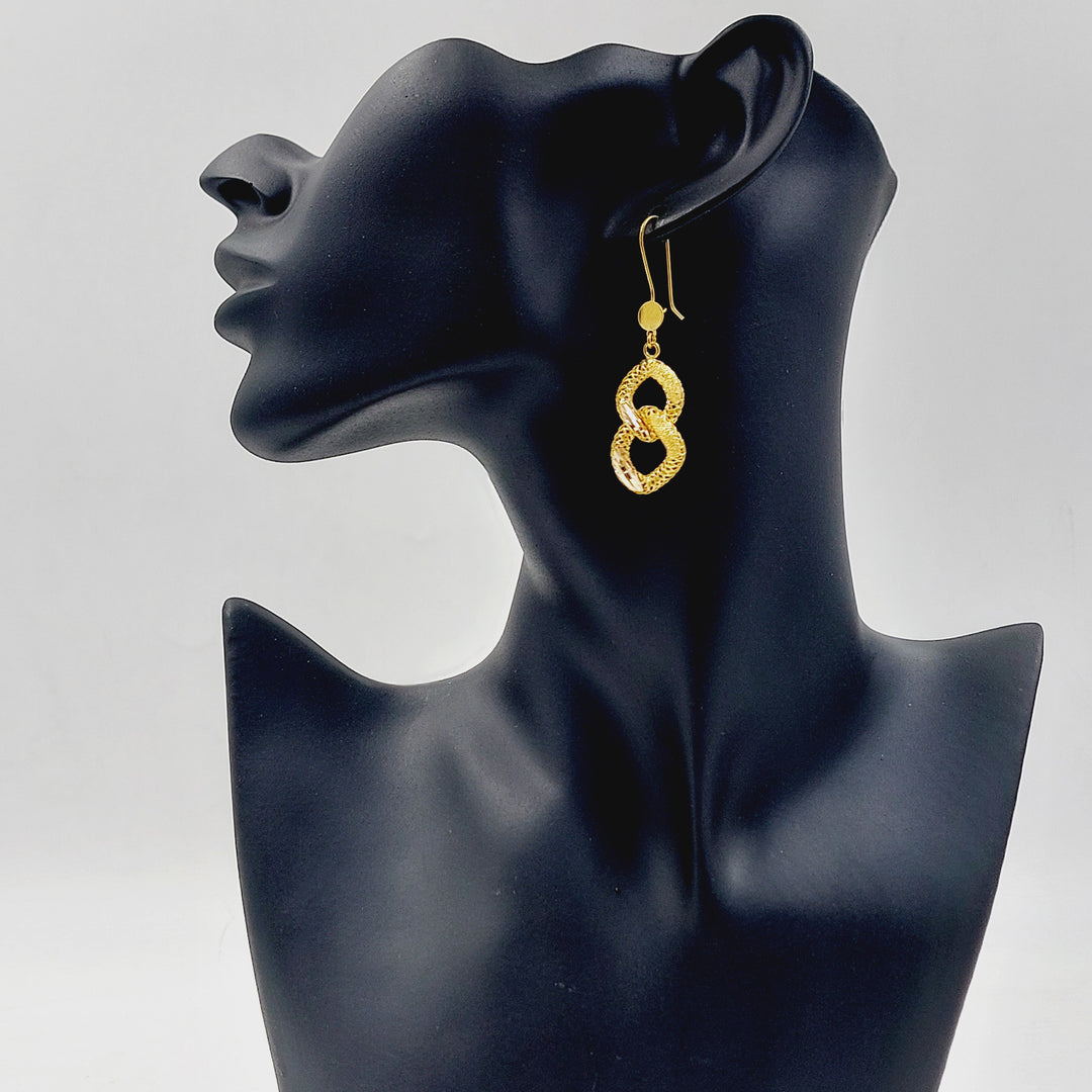 21K حلق جنزير-مجوهرات الشيخ سعيد-Saeed Jewelry 