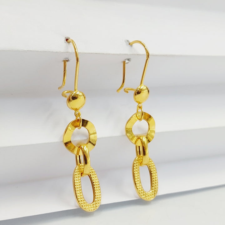 21K حلق جنزير-مجوهرات الشيخ سعيد-Saeed Jewelry 