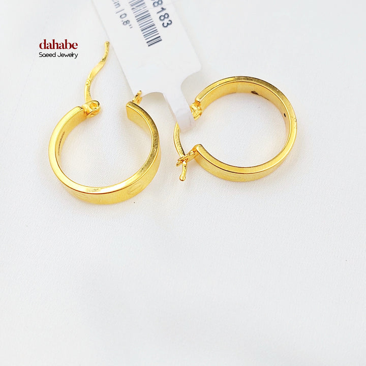 21K حلق ذبلة اكسترا-مجوهرات الشيخ سعيد-Saeed Jewelry 