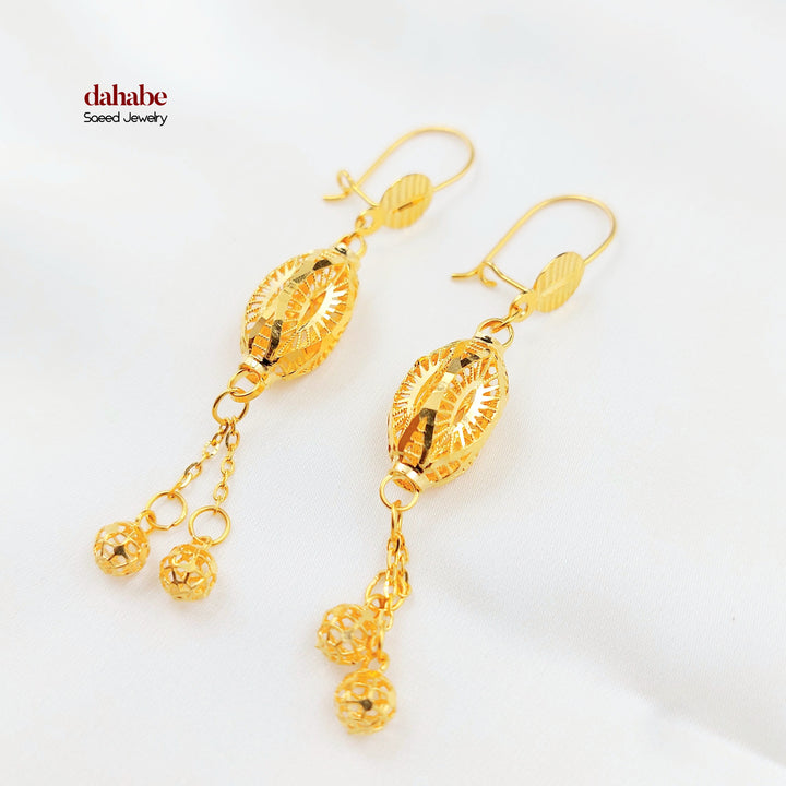 21K حلق شنكل اكسترا-مجوهرات الشيخ سعيد-Saeed Jewelry 