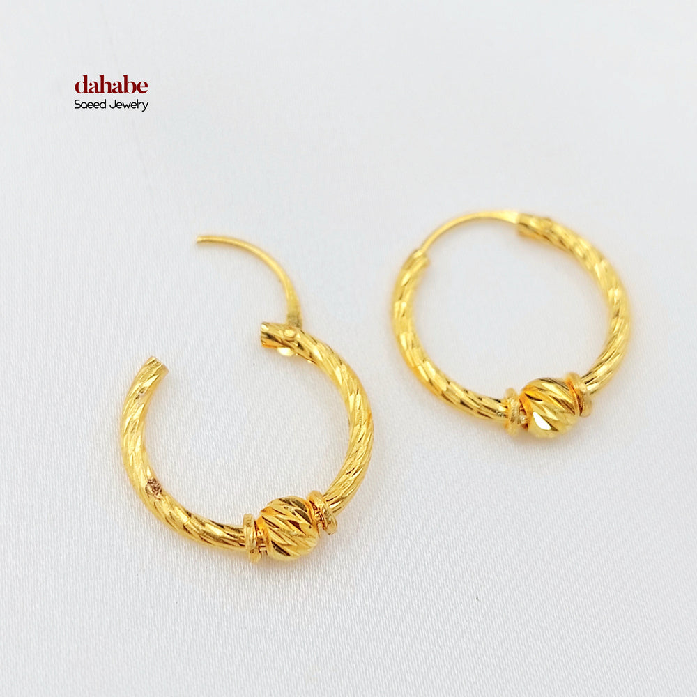 21K حلق ذبلة دنانديش-مجوهرات الشيخ سعيد-Saeed Jewelry 