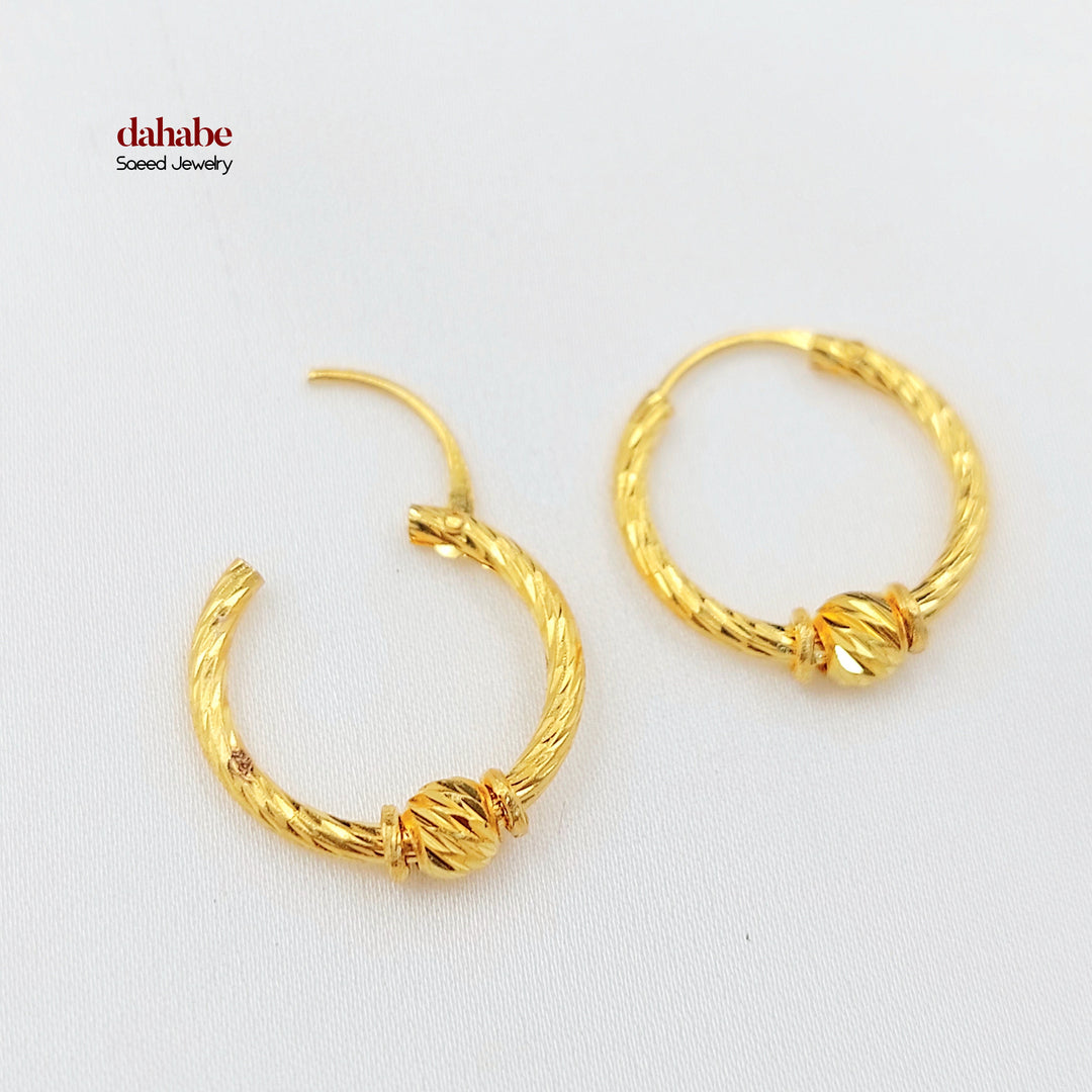 21K حلق ذبلة دنانديش-مجوهرات الشيخ سعيد-Saeed Jewelry 