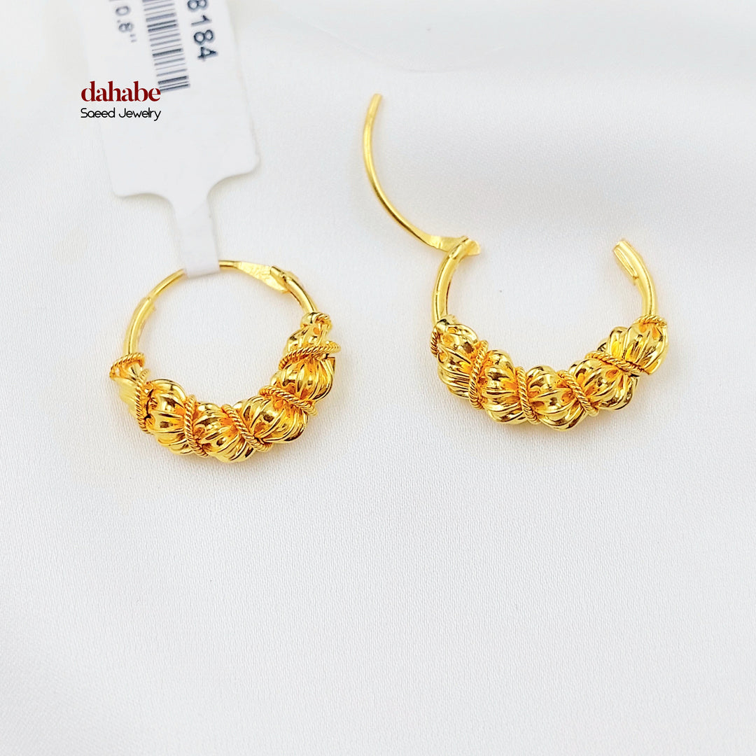 21K حلق ذبلة اكسترا-مجوهرات الشيخ سعيد-Saeed Jewelry 