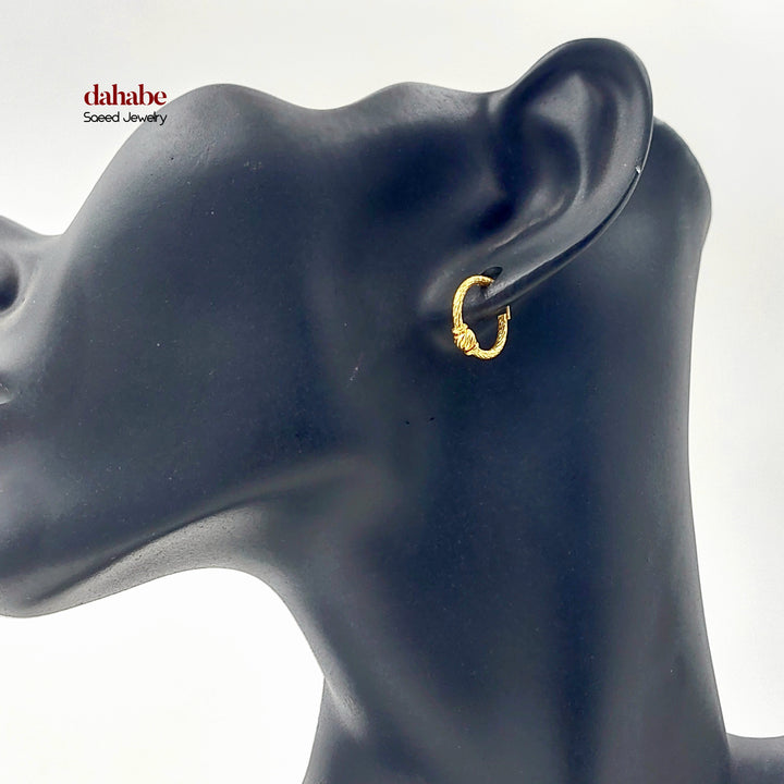 21K حلق ذبلة دنانديش-مجوهرات الشيخ سعيد-Saeed Jewelry 