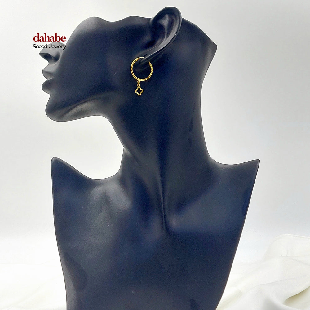 21K حلق ذبلة دنانديش-مجوهرات الشيخ سعيد-Saeed Jewelry 