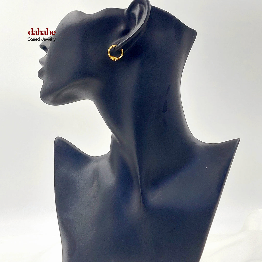 21K حلق ذبلة دنانديش-مجوهرات الشيخ سعيد-Saeed Jewelry 