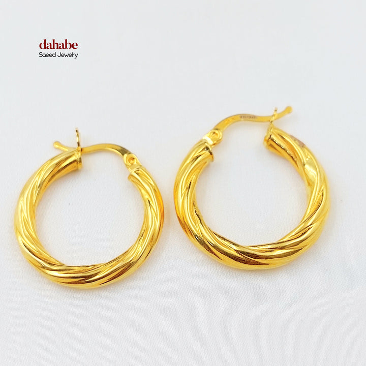 21K حلق ذبلة اكسترا-مجوهرات الشيخ سعيد-Saeed Jewelry 