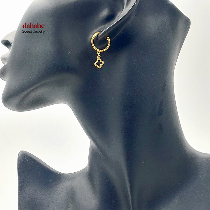 21K حلق ذبلة دنانديش-مجوهرات الشيخ سعيد-Saeed Jewelry 