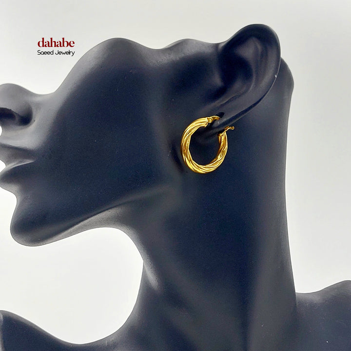 21K حلق ذبلة اكسترا-مجوهرات الشيخ سعيد-Saeed Jewelry 
