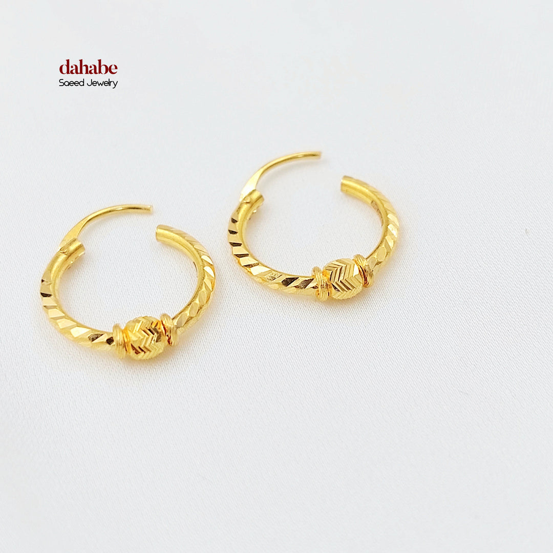 21K حلق ذبلة دنانديش-مجوهرات الشيخ سعيد-Saeed Jewelry 