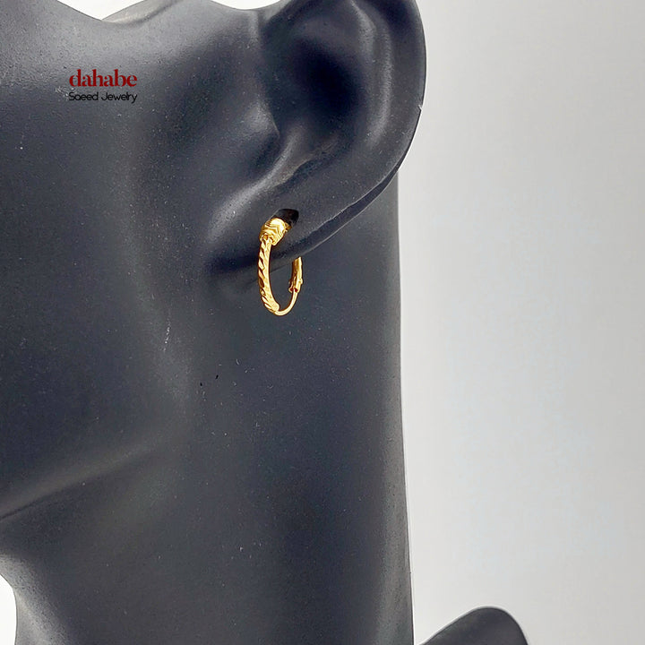 21K حلق ذبلة دنانديش-مجوهرات الشيخ سعيد-Saeed Jewelry 