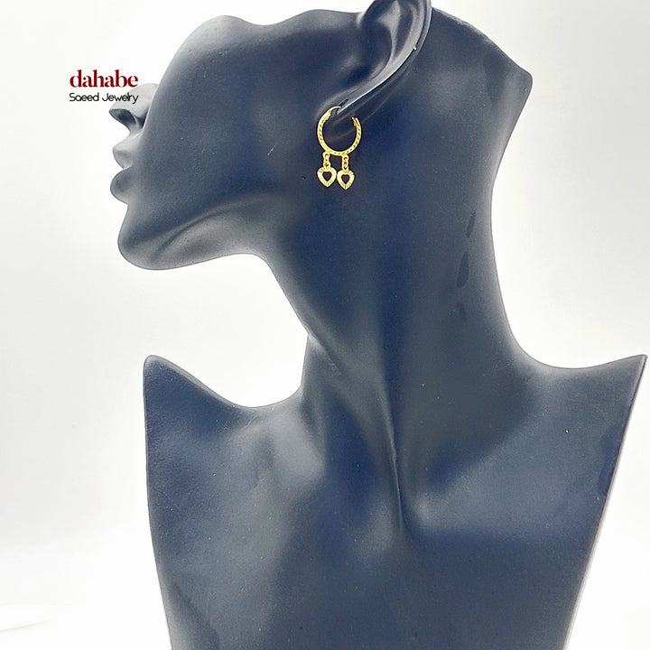 21K حلق ذبلة دنانديش-مجوهرات الشيخ سعيد-Saeed Jewelry 