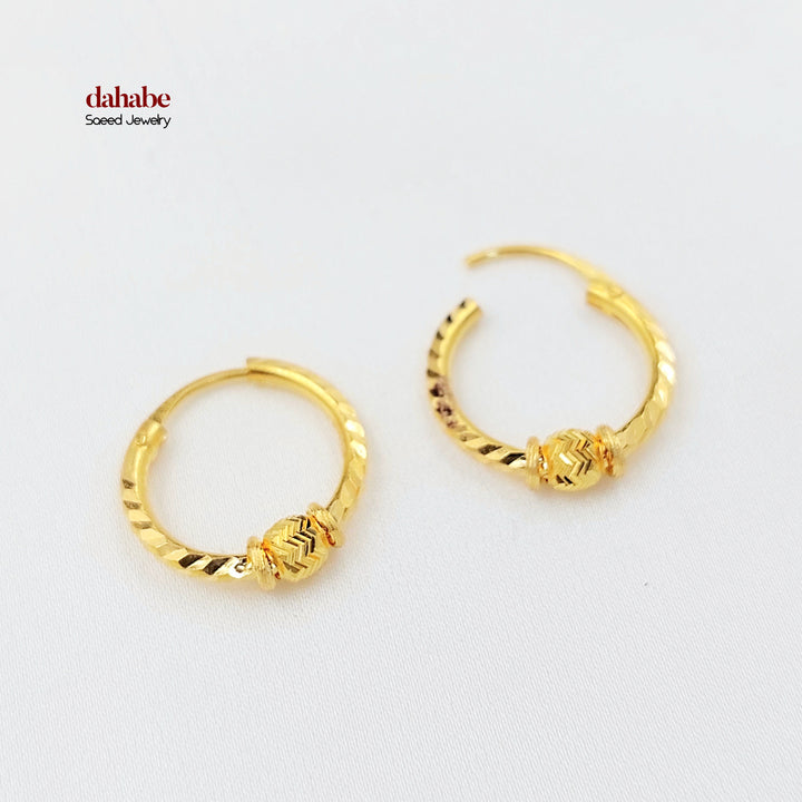 21K حلق ذبلة دنانديش-مجوهرات الشيخ سعيد-Saeed Jewelry 