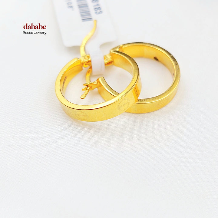 21K حلق ذبلة اكسترا-مجوهرات الشيخ سعيد-Saeed Jewelry 
