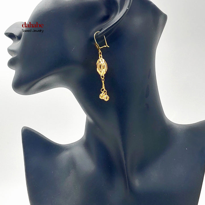 21K حلق شنكل اكسترا-مجوهرات الشيخ سعيد-Saeed Jewelry 