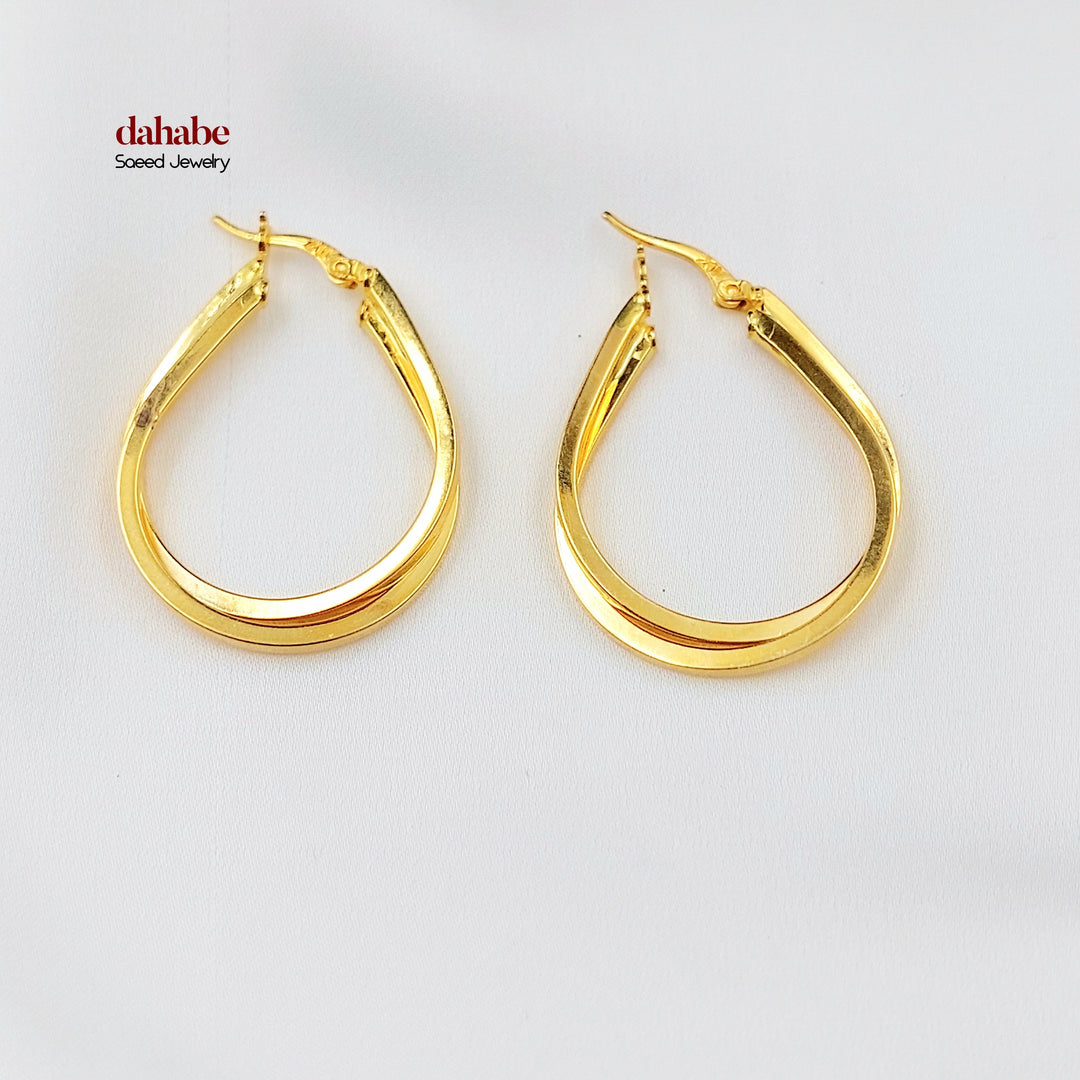 21K حلق ذبلة اكسترا-مجوهرات الشيخ سعيد-Saeed Jewelry 