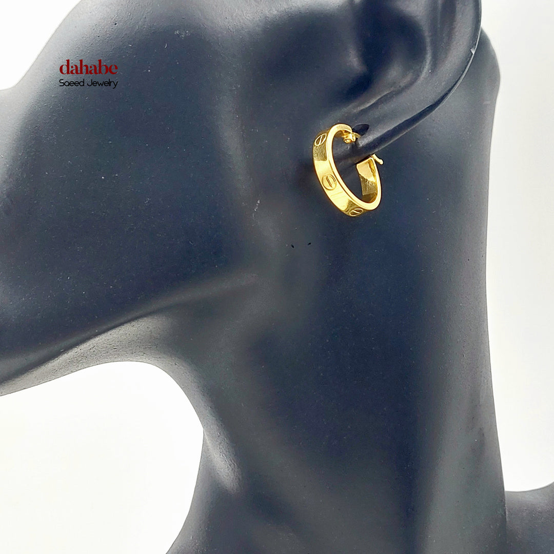21K حلق ذبلة اكسترا-مجوهرات الشيخ سعيد-Saeed Jewelry 