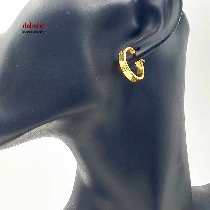 21K حلق ذبلة اكسترا-مجوهرات الشيخ سعيد-Saeed Jewelry 