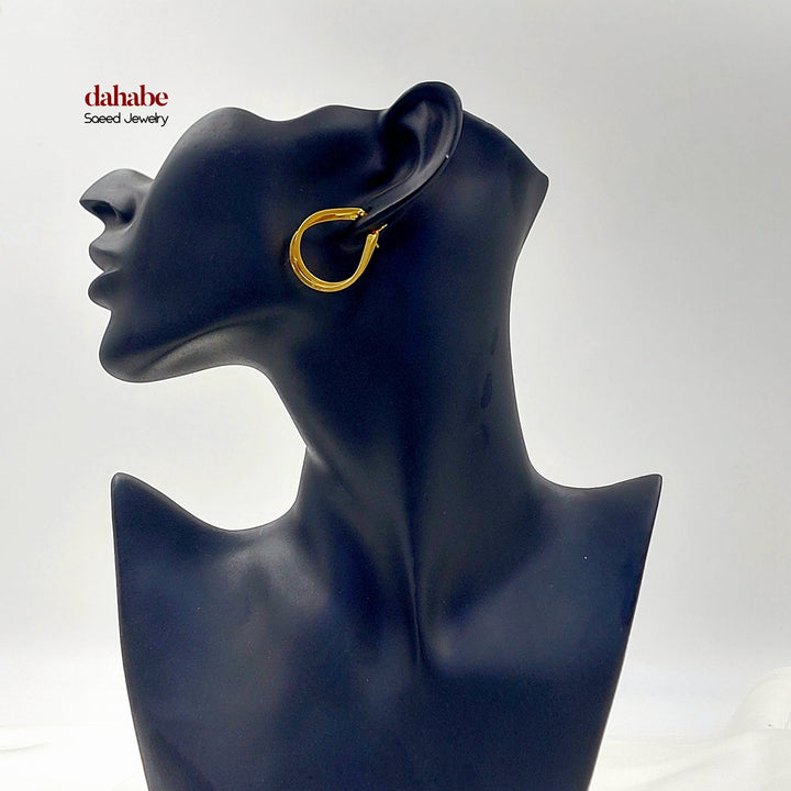 21K حلق ذبلة اكسترا-مجوهرات الشيخ سعيد-Saeed Jewelry 