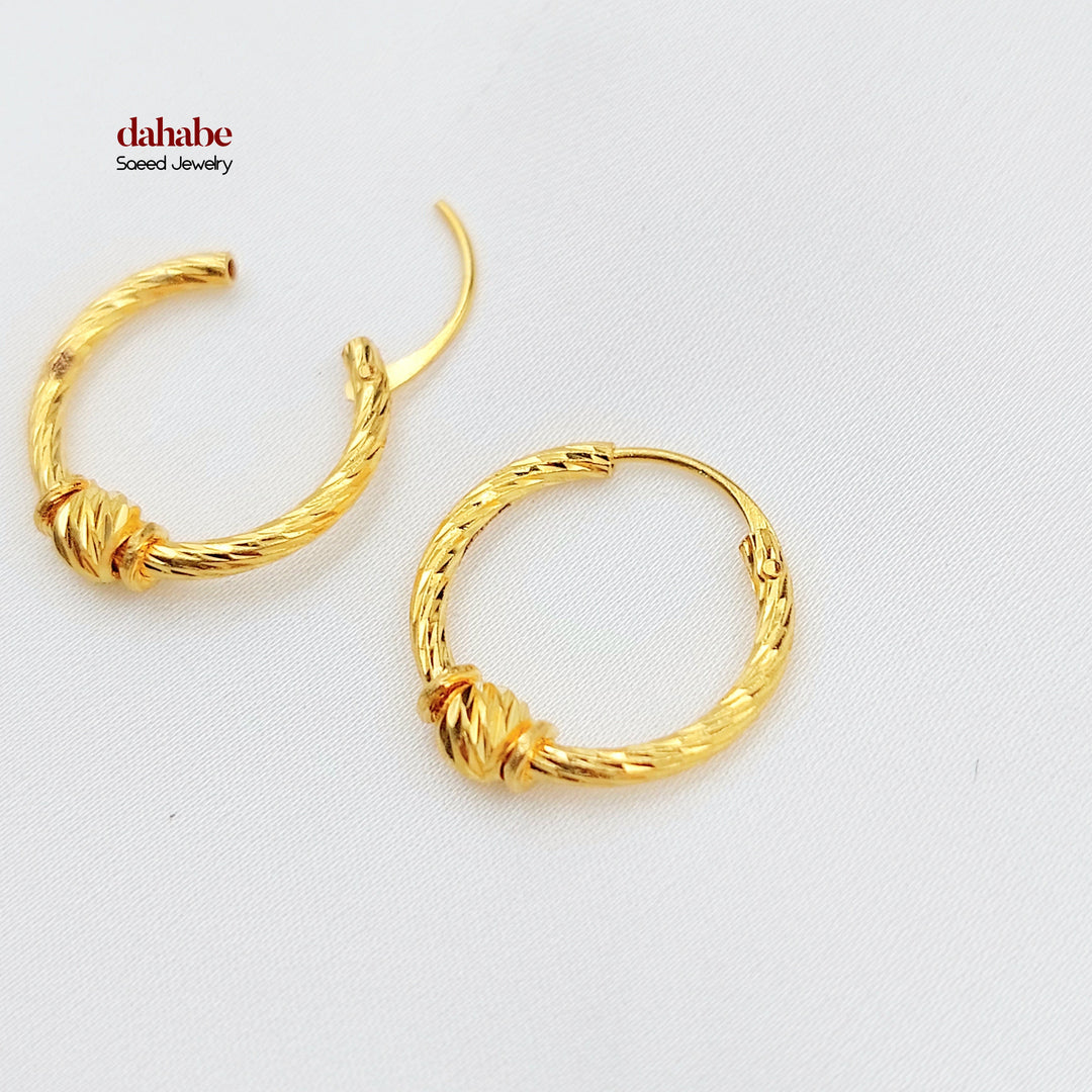 21K حلق ذبلة دنانديش-مجوهرات الشيخ سعيد-Saeed Jewelry 