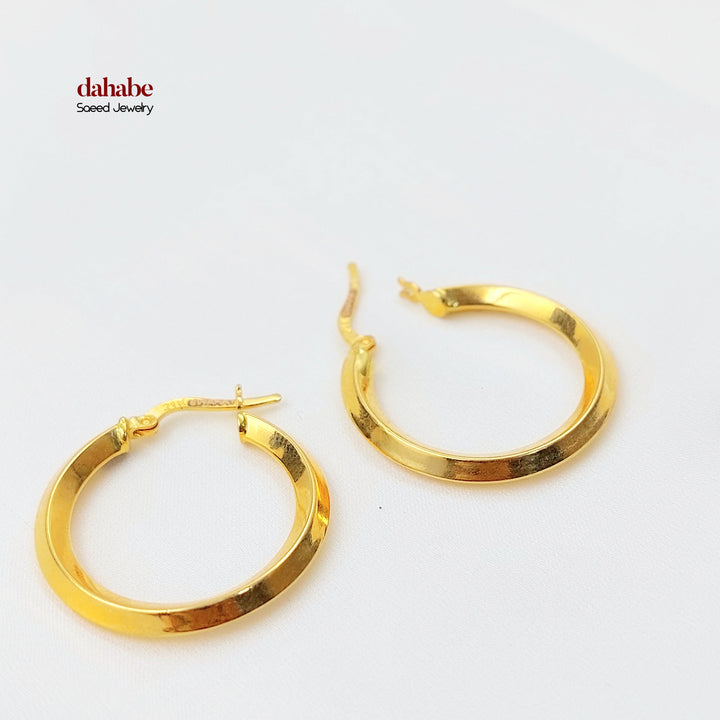21K حلق ذبلة اكسترا-مجوهرات الشيخ سعيد-Saeed Jewelry 