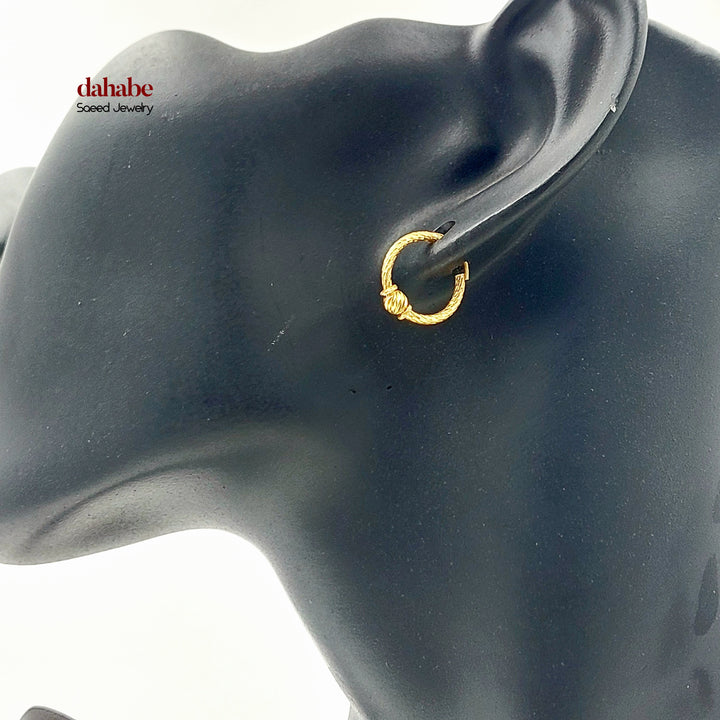 21K حلق ذبلة دنانديش-مجوهرات الشيخ سعيد-Saeed Jewelry 