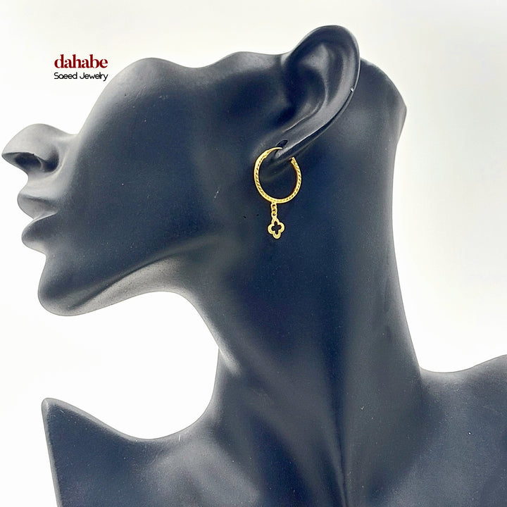 21K حلق ذبلة دنانديش-مجوهرات الشيخ سعيد-Saeed Jewelry 