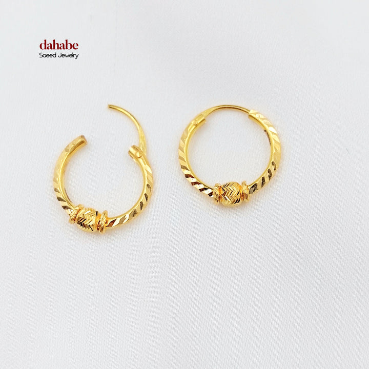 21K حلق ذبلة دنانديش-مجوهرات الشيخ سعيد-Saeed Jewelry 