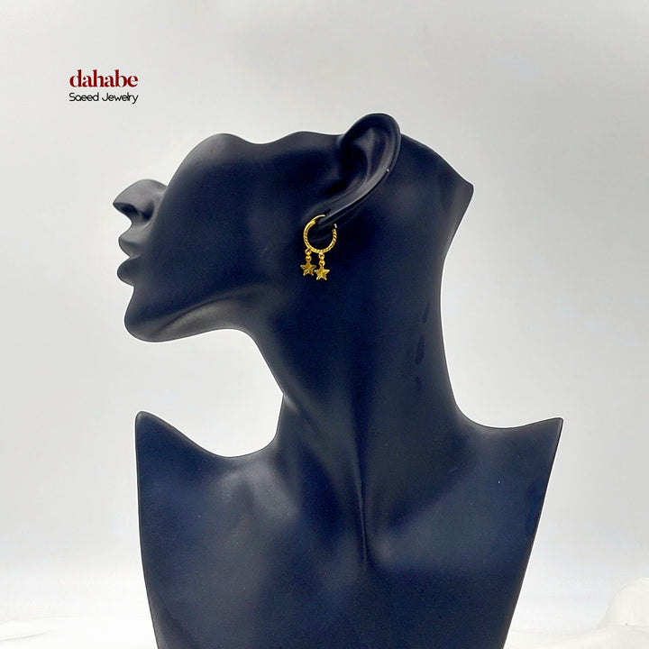 21K حلق ذبلة دنانديش-مجوهرات الشيخ سعيد-Saeed Jewelry 
